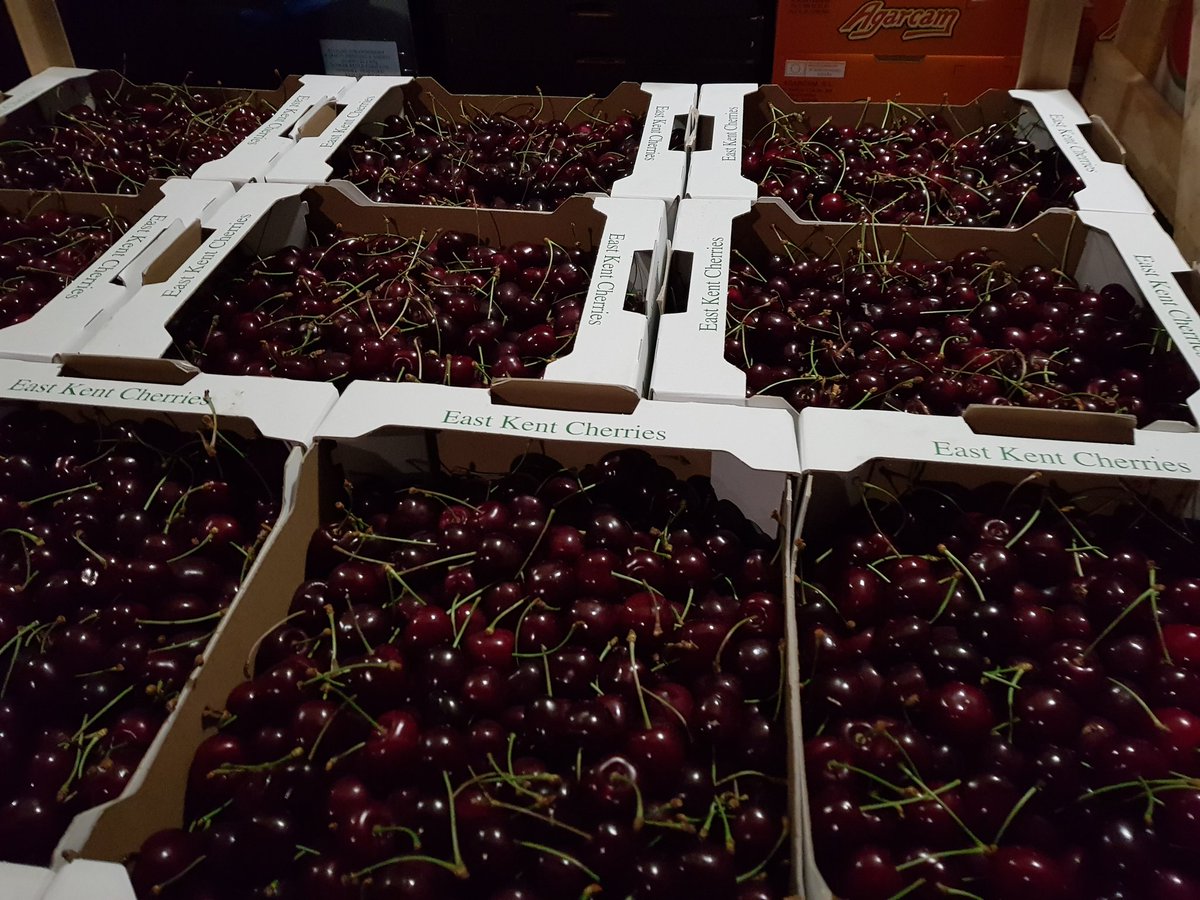 LeonsFruitShop's tweet photo. First of the best English Cherries @LeonsFruitShop #elvertonfarmhouse  #kent #ukproduce https://t.co/pLRmpi92IM