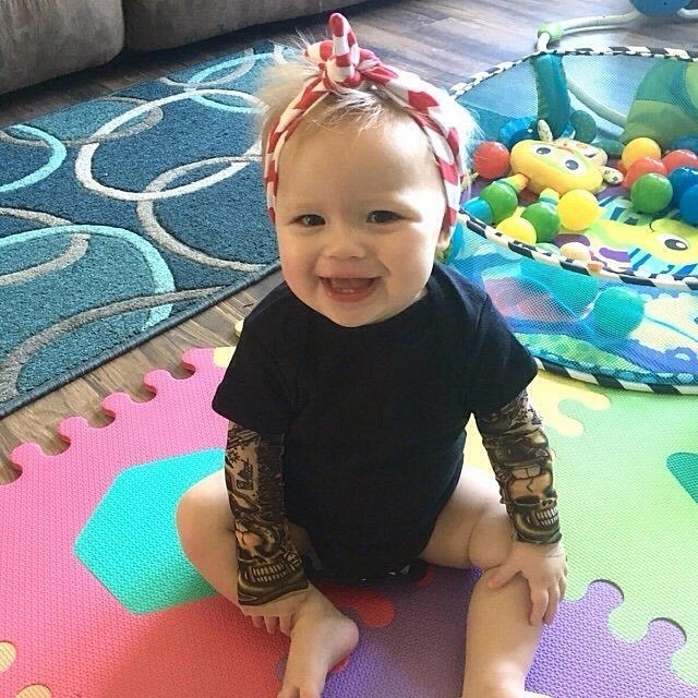 TotTude's tweet photo. How adorable is she in her little tat tee?! 😊💜 #tottude 
#tattoo #etsyseller #kidsfashion #etsy #etsyshop #kidsstr… https://t.co/y5BW4l1jCA https://t.co/dg3GUTiOql