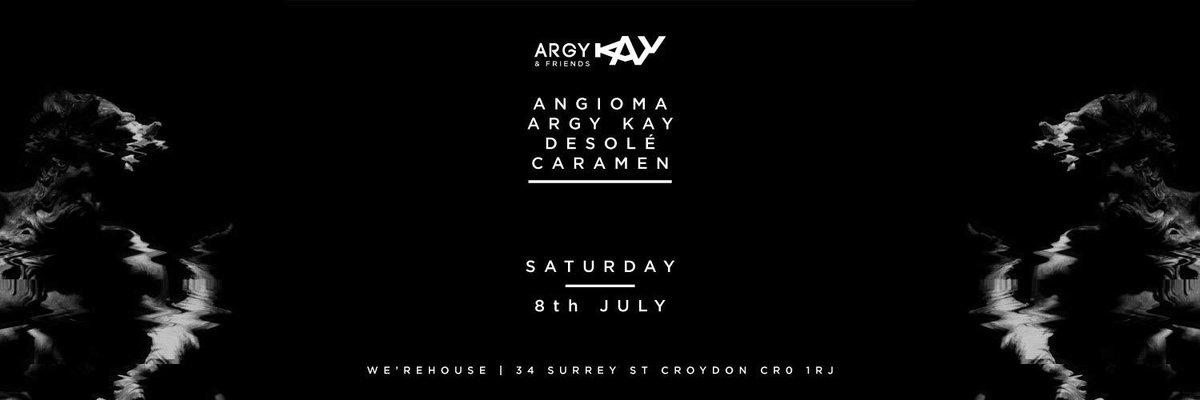Next up, you can catch me at: Argy Kay &amp; Friends | 8th July #London 💃