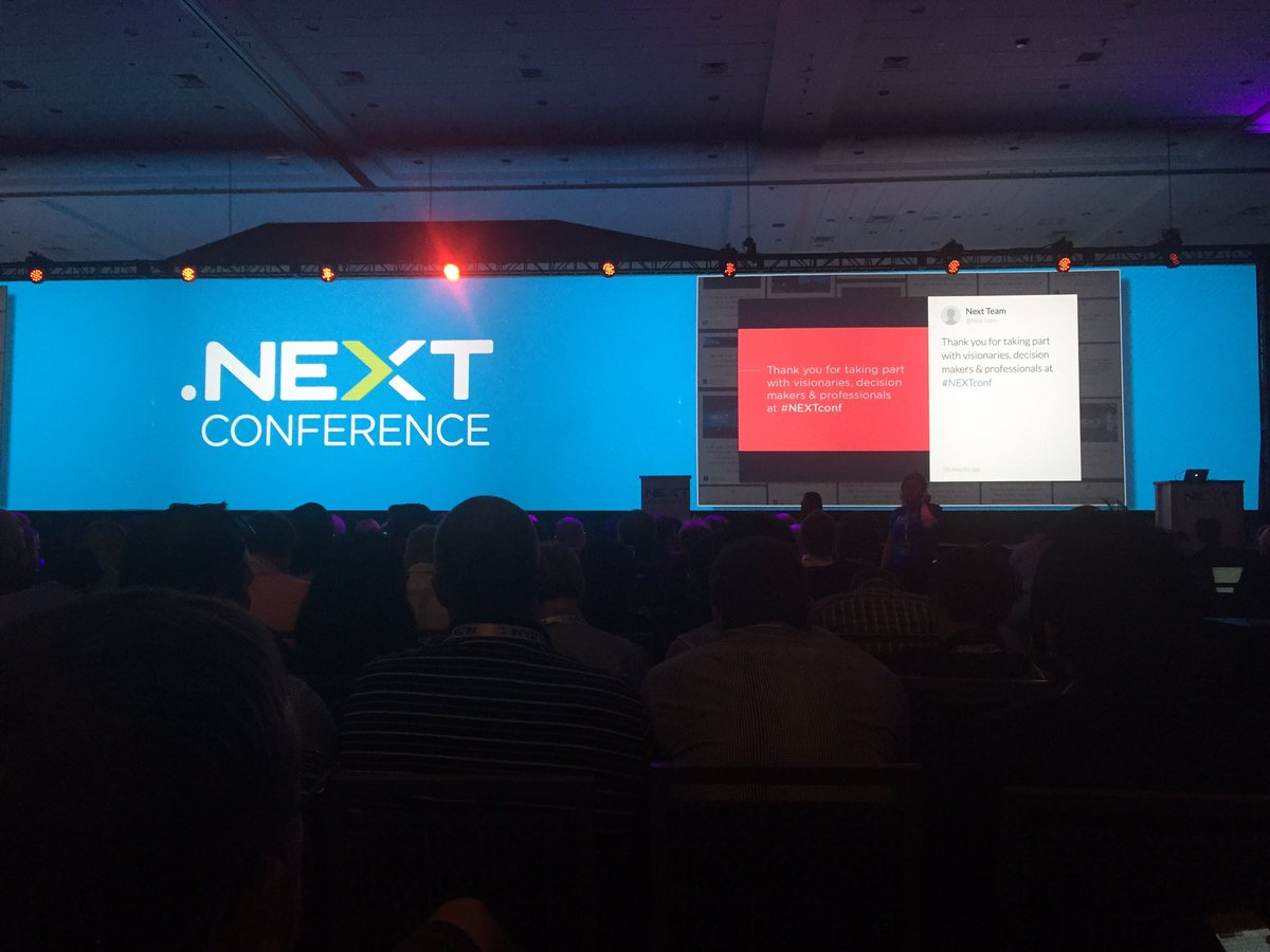 NevilleWill's tweet photo. What's next at .NEXT?  #NEXTConf https://t.co/lJ2Zu22TD1