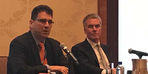 vaneck_us's tweet photo. Charl Malan and Clive Newall, president/founder of First Quantum Minerals discuss challenges in different mining areas globally #VENRC2017 https://t.co/Nn8om0HHK9