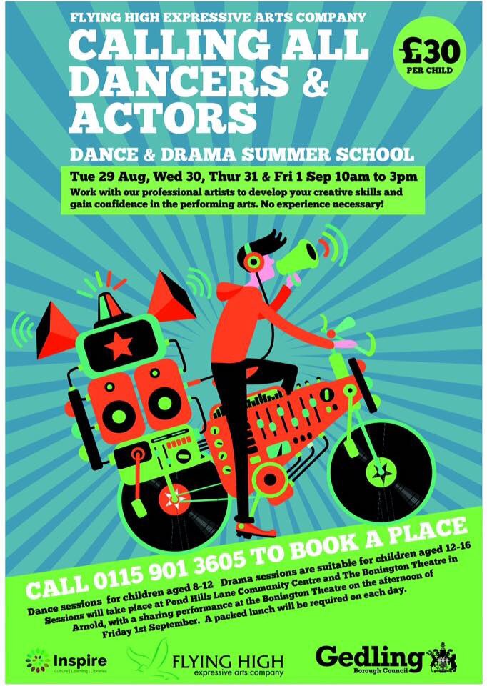 FlyingHighCIC's tweet photo. Fantastic opportunity! Summer Dance & Drama/Acting courses for young people age 8-16 @thebonington £30 for 4 days! #superbvalue #Applynow https://t.co/hypJ323mrX