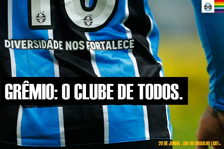 Gremio's tweet photo. Somos o clube de todos. #DiaDoOrgulhoLGBT https://t.co/SoLwft76xr