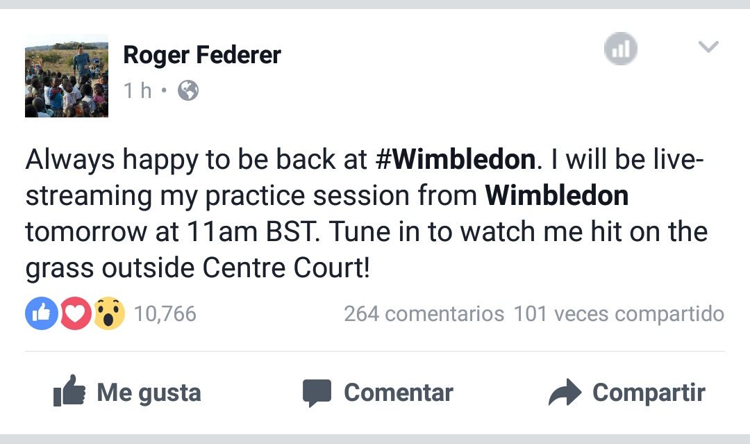 NoFedererNoLife's tweet photo. ⏰ ATTENTION! 🌱🐐⚠
Roger will be streaming his practice session tomorrow at 11 am BST on Facebook! https://t.co/EZPGT2TiEl