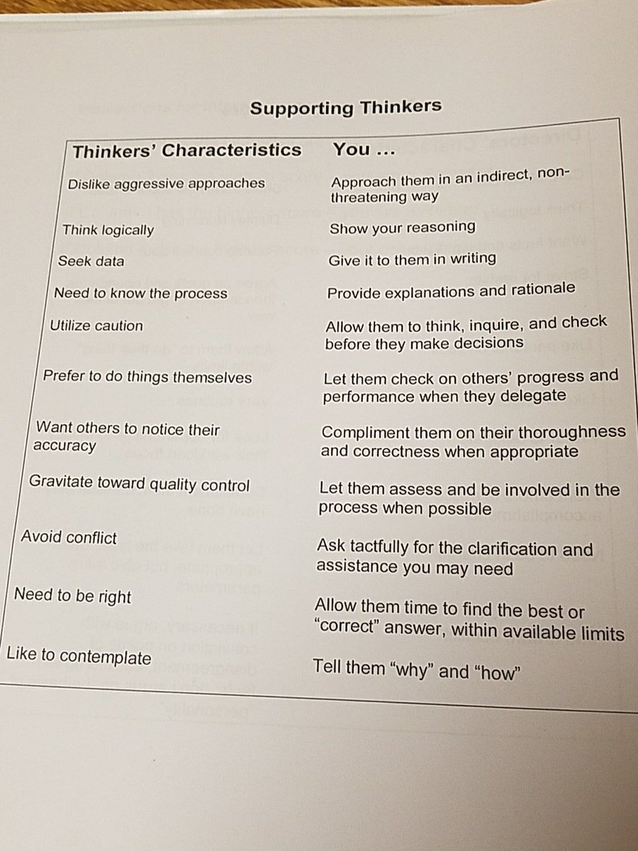 MrsD_FOA6's tweet photo. #jmucta2017 #CTAWedWisdom I'm a thinker! My co-teacher is a relater! How can we use these opposite strengths to best reach our students🤔 https://t.co/XR5E0TlTER