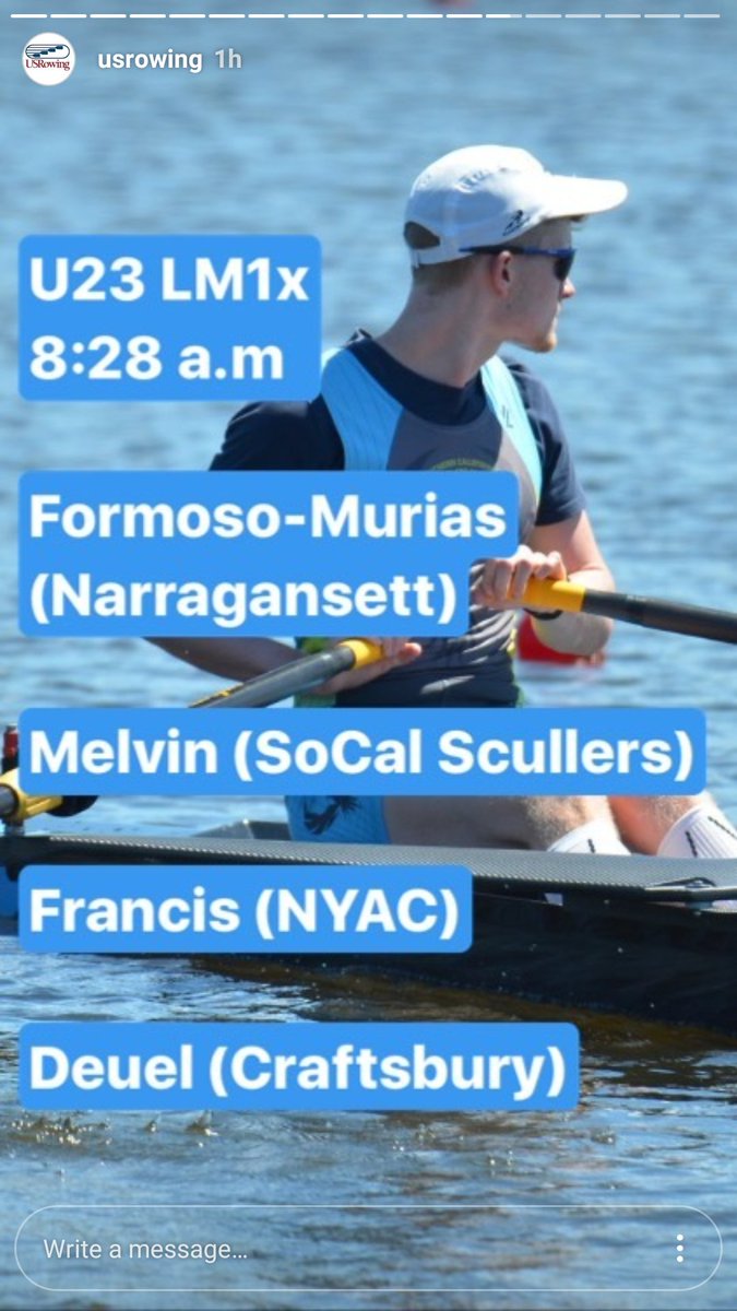 Thanks for the love <a href="/usrowing/">USRowing</a>, we're pretty excited for the finals tomorrow too!