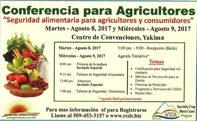 CenterforBusDev's tweet photo. Registration now open for the Small Farm Conference, please call at 509-453-3157. Stay tuned for more details to follow. Mark your Calendar! https://t.co/FrSUv8A3fr