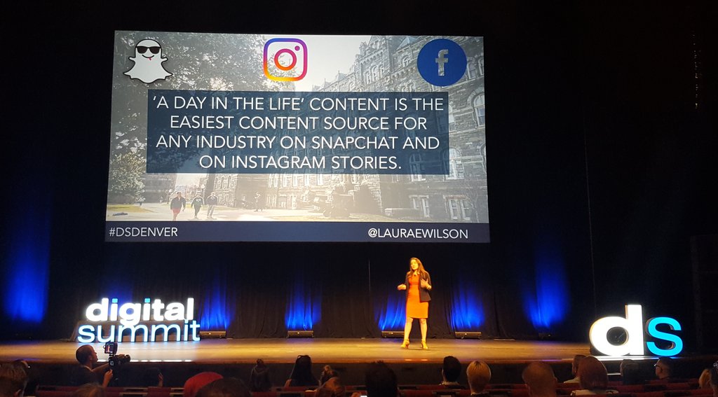 jessbot50's tweet photo. Social stories are a MUST for any brand! Thanks, @LauraEWilson, for the info and inspiration at #DSDEN! #instasnapbook #selfieanxiety https://t.co/VVWrLEqznc