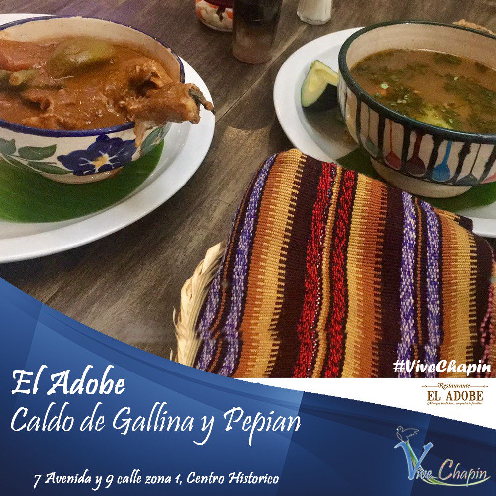 ViveChapin's tweet photo. Les recomendamos el restaurante #ElAdobe donde podrá disfrutar del sazón guatemalteco #ViveChapin. Ver nuestro canal https://t.co/RBrK16RIK1 https://t.co/4hnz0Fjigk