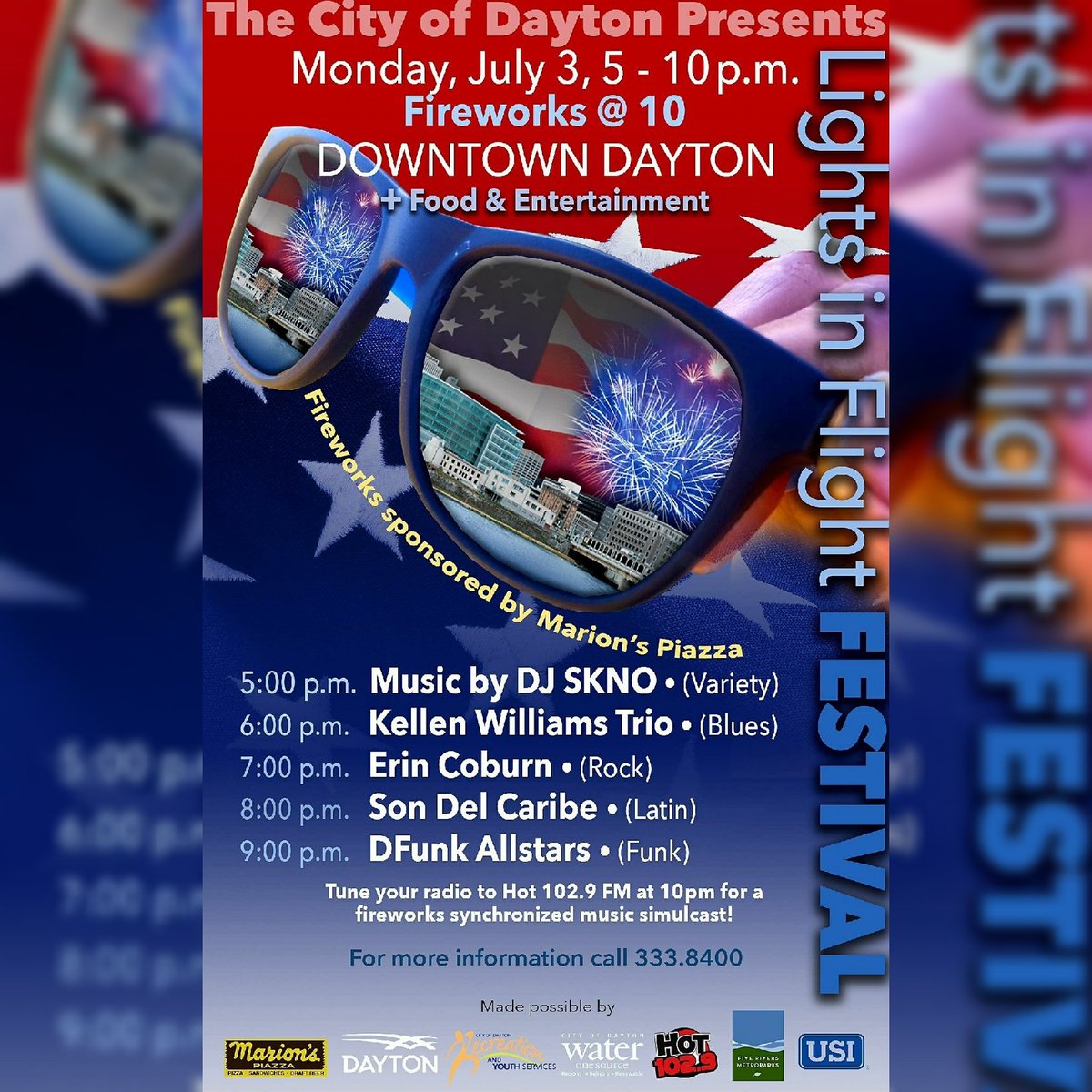 IAMDJSKNO's tweet photo. This Monday July 3rd 5pm -10pm Bring Your Family To Enjoy #Fun And #Music At The @CityOfDayton Ohio @MarionsPiazza #LightsInFlightFestival https://t.co/GeSaBhmsls