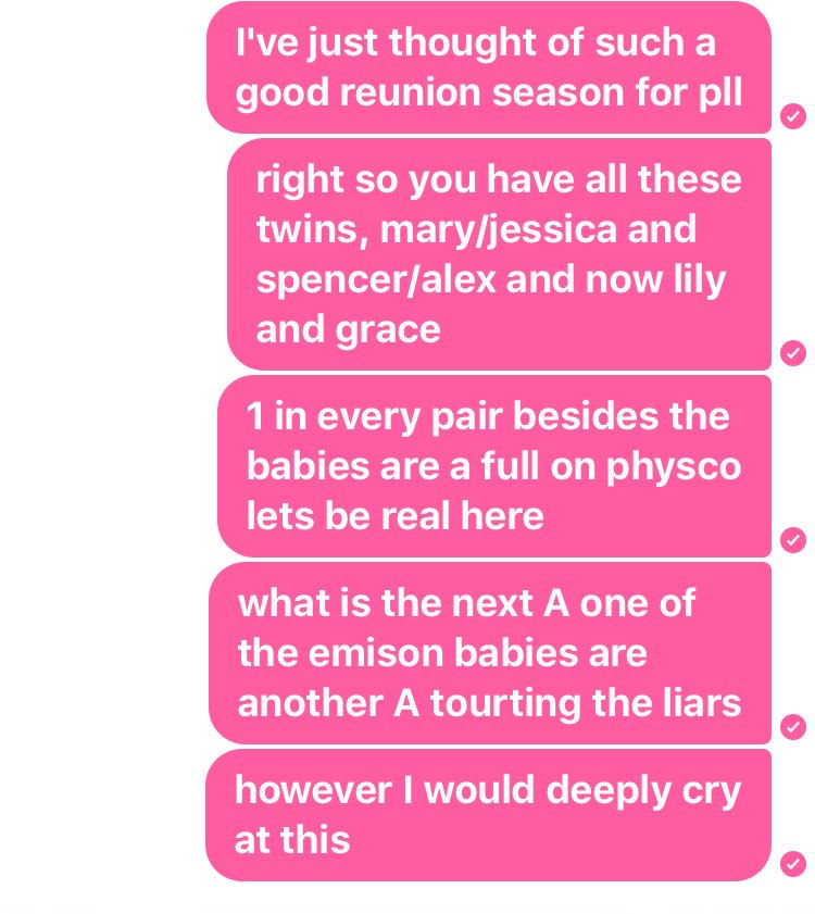 HCollier101's tweet image. calling it now, when #PLL does a reunion I'm sticking by my theory #PllFinal