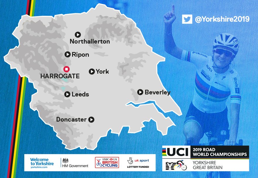 Harrogate is central venue of 2019 UCI Road World Championships as host towns and cities revealed: #cycling road.cc/225036