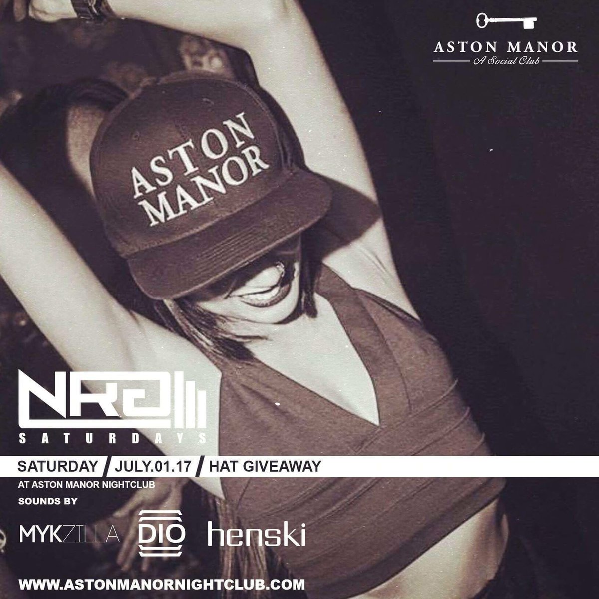 AstonManorSea's tweet photo. It's about to be a crazy 4 days at the Manor! 
First, House Party Fridays &amp; NRG Saturdays
Then the return of #SUNDOWN 🌴 &amp; the #WhiteParty!🍾🗝 https://t.co/8RhHs3HEPy