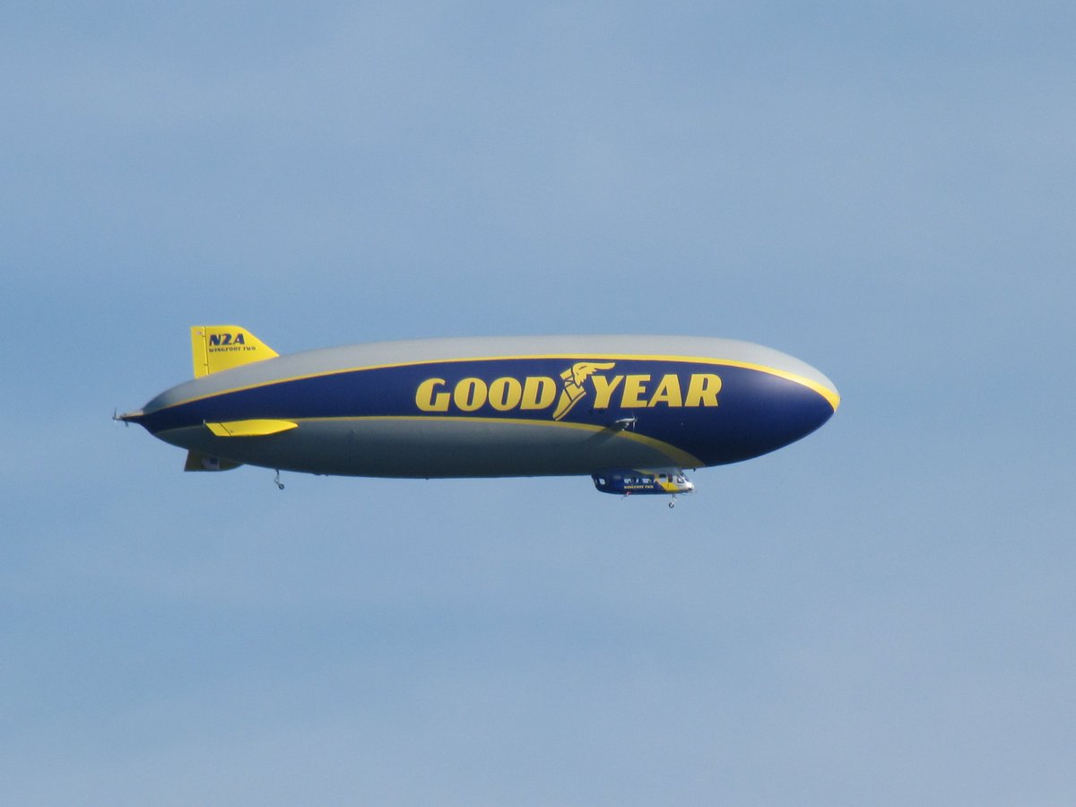patv27's tweet photo. Goodyear Blimp at Watertown NY Airport. #truenorthblimp https://t.co/7vZVXcQDgf
