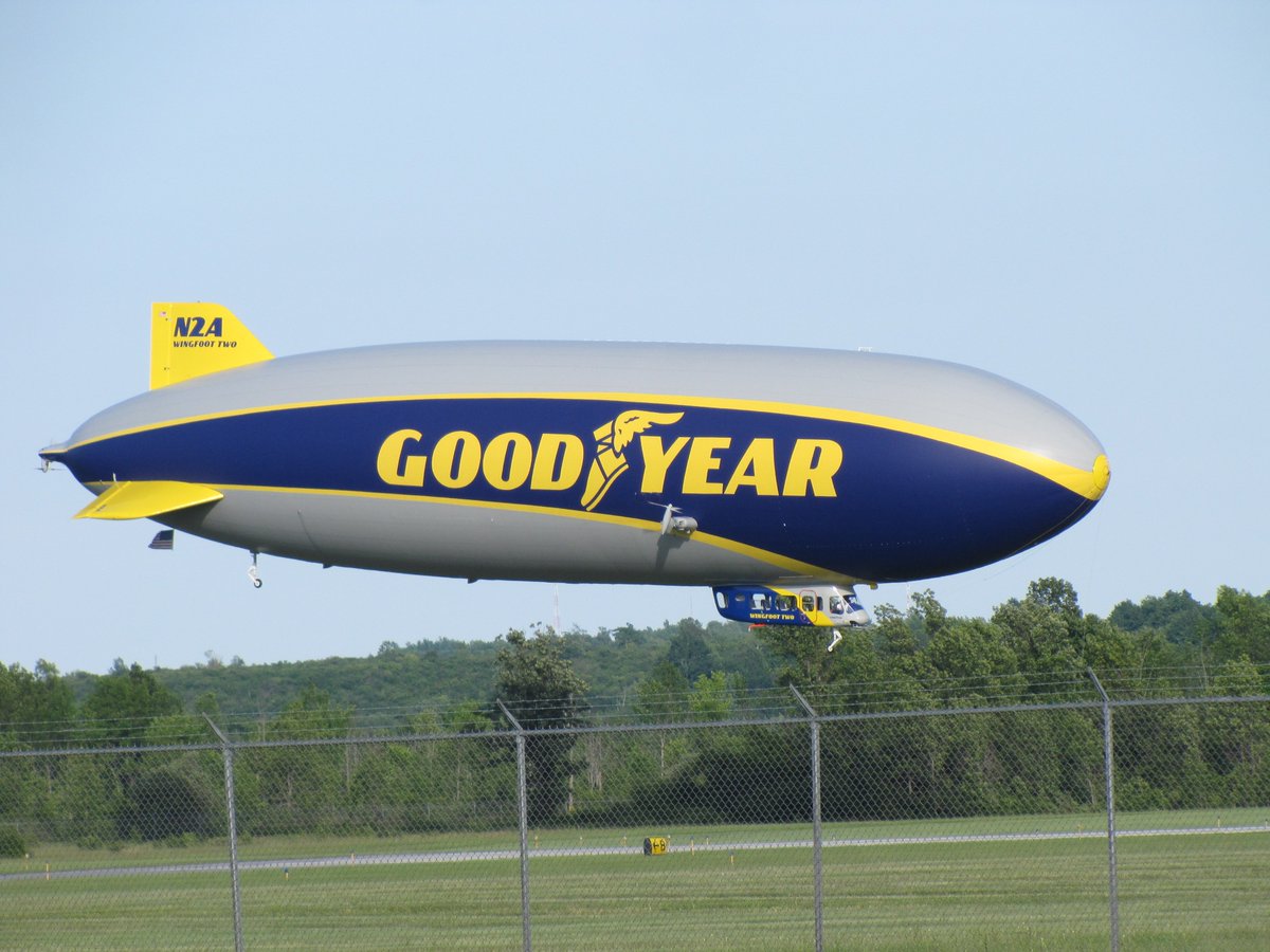 patv27's tweet photo. Goodyear Blimp at Watertown NY Airport. #truenorthblimp https://t.co/7vZVXcQDgf