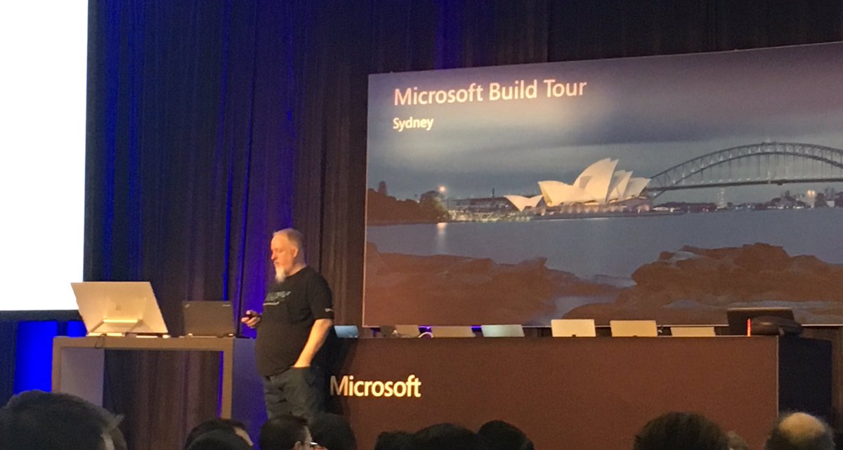 corbel_au's tweet photo. Just getting started at #MSBuildTour 90% of Fortune 500's are using azure! Including @DocuSign https://t.co/LKtOBhIJYX