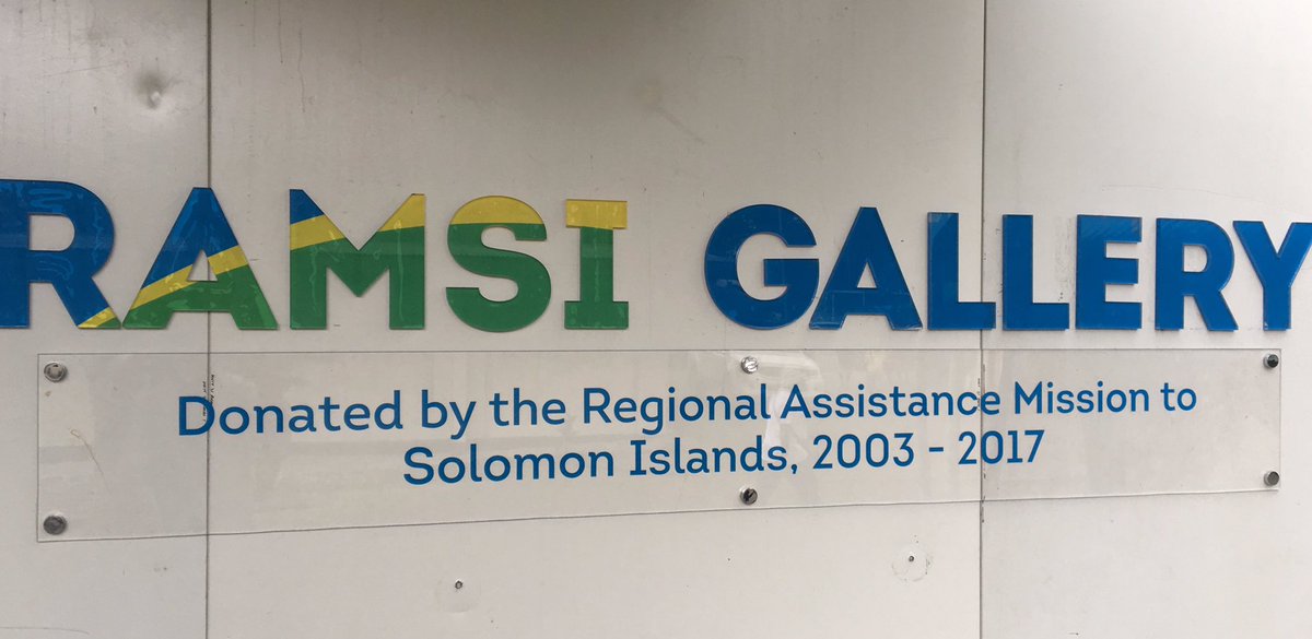 ForumSEC's tweet photo. Images from the new gallery which opened in #Honiara this week to #FarewellRAMSI. #PacificRegionalism #HelpemFren #RAMSI https://t.co/d8so4b7qyx