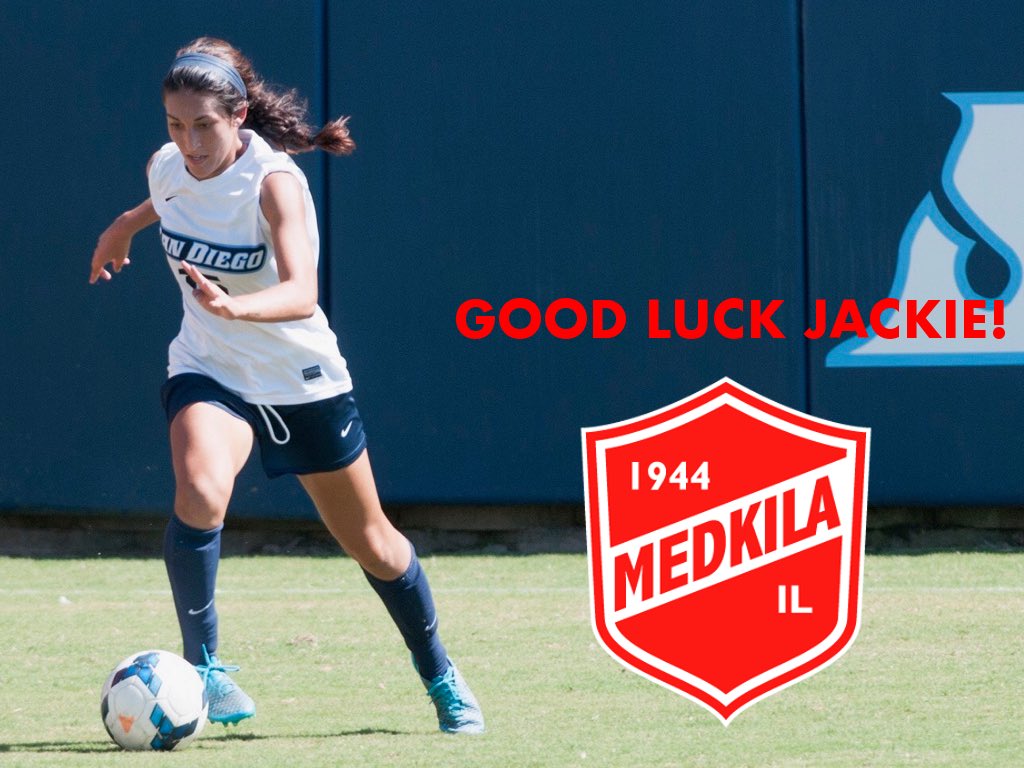 USDwsoccer's tweet photo. Alum and former captain @jaackssss, has signed with top division Medkila Il in Norway! 👊🏼 #gamechanger #TorerosinthePros https://t.co/rinutwKAvT