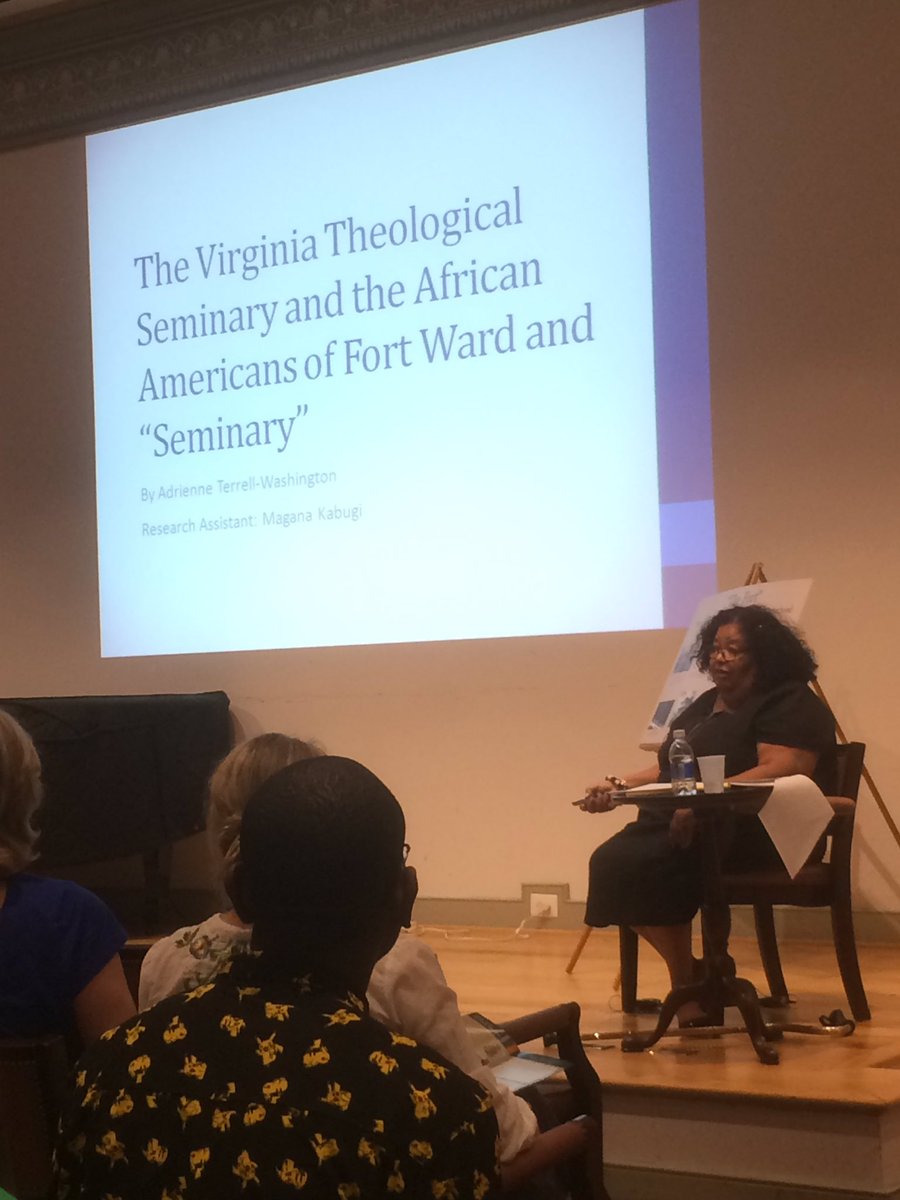 Adrienne Terrell-Washington discusses the early Ft. Ward community tonight at The Lyceum . .