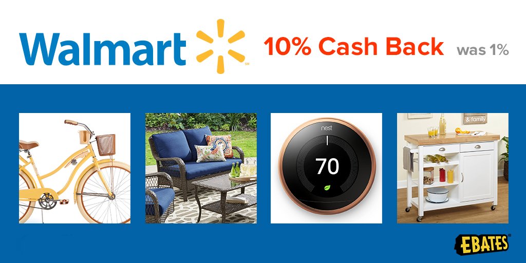 Rakuten's tweet photo. MAJOR deal alert! π¨ For a limited time, @Walmart is offering 10% #CashBack! π Happy shopping! https://t.co/B0HTm843cq https://t.co/YueUiUxLae