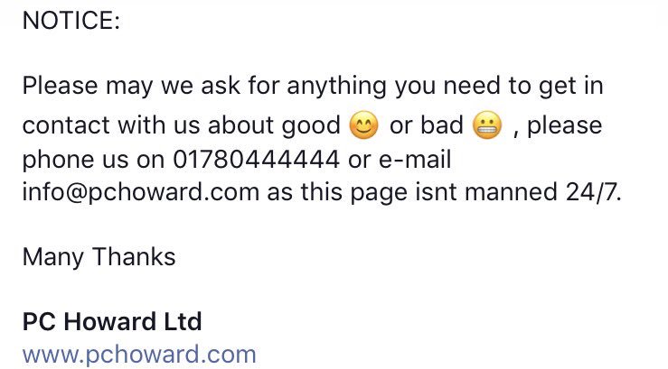 PC Howard Ltd tweet media