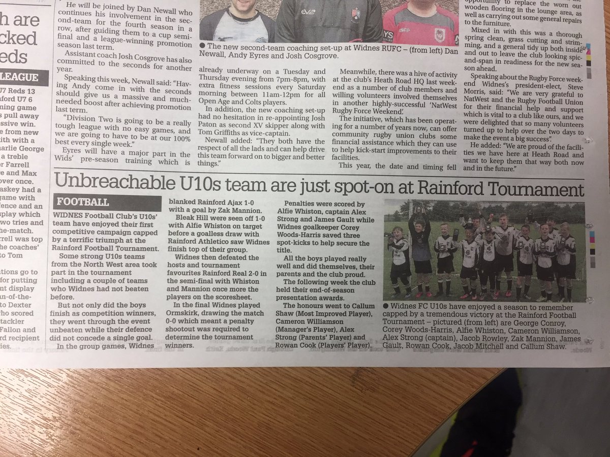 StrongStrong75's tweet photo. Good write up for Widnes U10's @WidnesFC_Youth @JimWhite @Gillstrong https://t.co/xqQvGenaFL