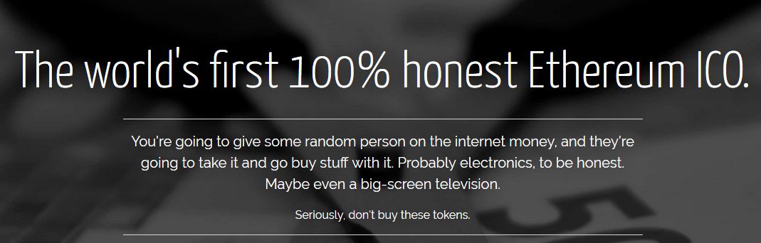 jackverr54's tweet photo. #SmartJoke #UselessEthereumToken #ICO
A "Don't buy it" ICO🙂 via https://t.co/ky7f8XDkEm https://t.co/ziG75LInFc