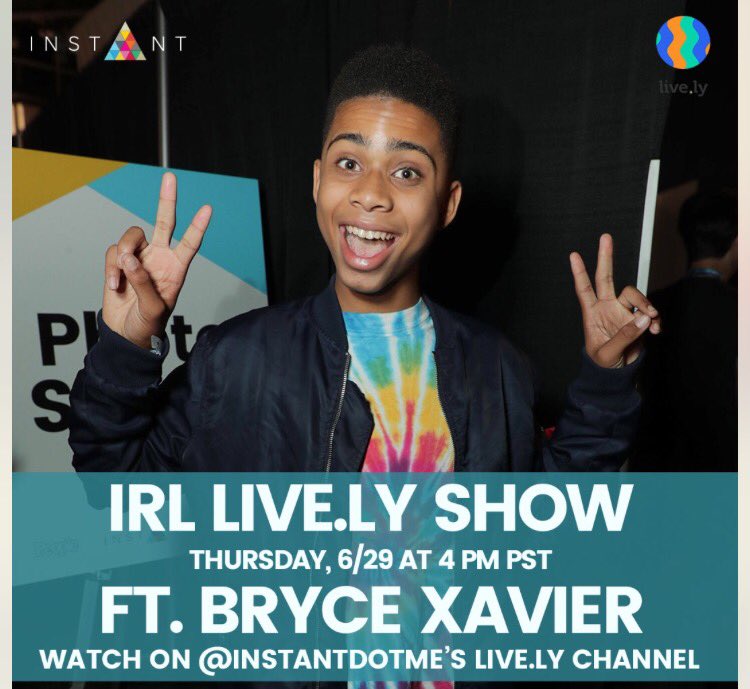 BRYCEXAVIER's tweet photo. Who's pumped to seems me on @instantdotme hit IRL @LivelyTV show tomorrow at 4pm Pst
Make sure to download the @livelyapp_ app and enjoy!! https://t.co/7ldlqI2R4k