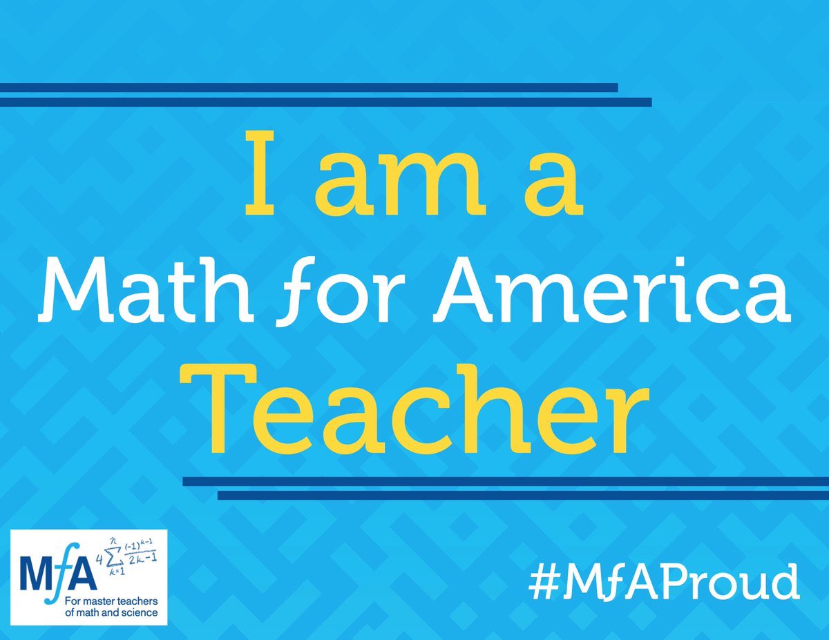 ampacura's tweet image. Proudly a @MathforAmerica Master Teacher #mfa #mathforamerica #mfaproud #mtbos