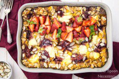 Overnight Strawberry and Ricotta Breakfast Strata with Almond Slivers dlvr.it/PQs039