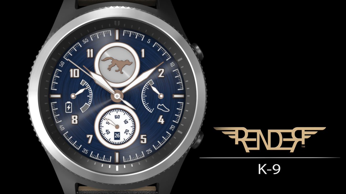 RenderWatchFace's tweet image. We just released our latest watchface, the "Render K-9". Check this watch face out on Samsung's App store.