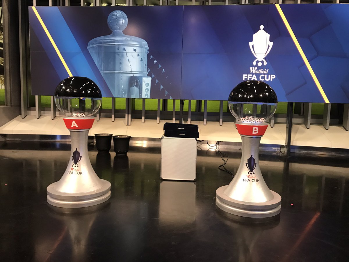 FOXSportsNews's tweet photo. The pots are full, the clubs are here and all there's left to do is count down until 3pm for the draw of the #FFACup - #FSN500 @FFACup https://t.co/o3SILN1HLn