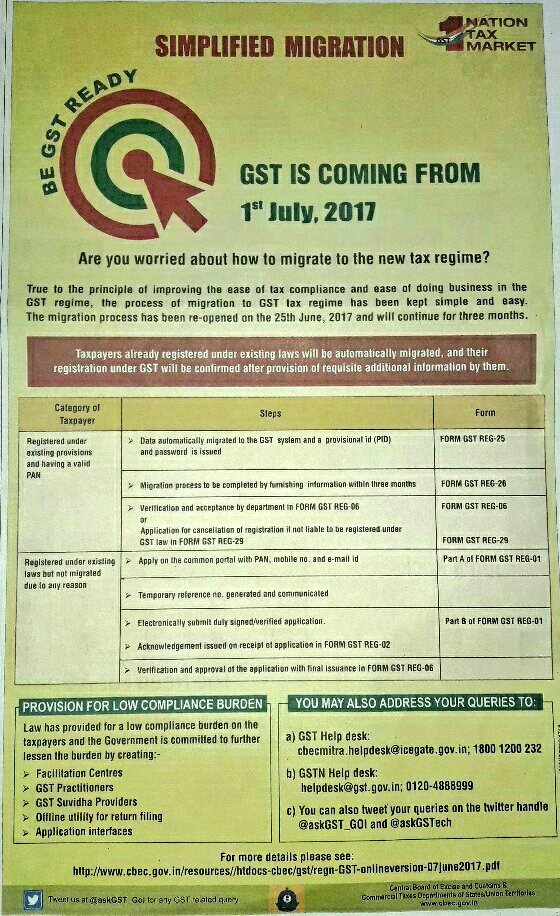 gstindiacom's tweet image. Simplified #gstmigration