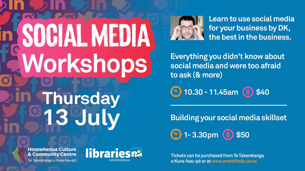 TeTakere's tweet photo. We're excited about hosting DK @justadandak on 13 July. Book now for his social media workshops at an amazing price https://t.co/xQcJ8S2RlR https://t.co/Azsr8wOhxy