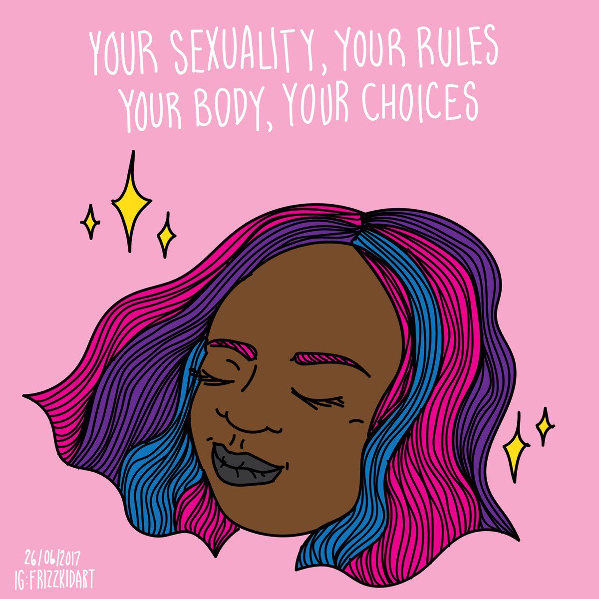 TrevorProject's tweet photo. You define yourself 💗💜💙 If you're struggling, we're here to support you 24/7 at 866.488.7386 💓 [ art by #FrizzKidArt ] #lgbtq+ #trans https://t.co/yhU6wy140L