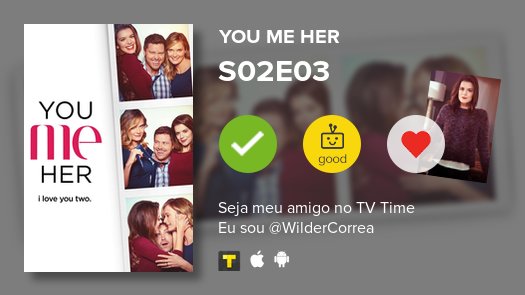 _WilderCorrea_'s tweet photo. Aeeeeeeeee!! Acabei de assistir S02E03 de You Me Her! Remember, Ruby, Reme... #youmeh... https://t.co/Z0yLmKlbGx https://t.co/QEHZL3tcME