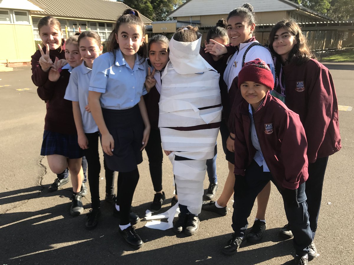 Fairfield_HSIE's tweet photo. Year 7 making mummies! https://t.co/vJRqcl4Mea