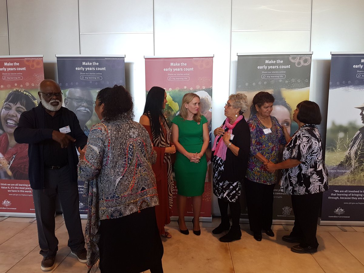 Feemoncur's tweet photo. Special moment with the Elders....Minister Kate Jones' launched the Elders as Storytellers campaign today #EarlyYearsCount @QLDDET https://t.co/aNA8830VhW