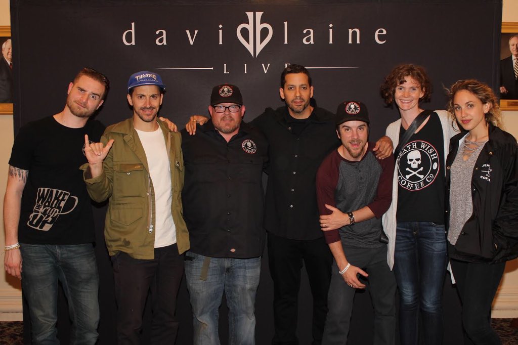 Incredible night with the <a href="/DeathWishCoffee/">Death Wish Coffee Co.</a> team and having the opportunity to meet and see <a href="/davidblaine/">David Blaine</a> perform live.
