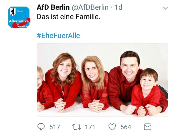 deinTherapeut's tweet photo. Das Familienbild der @AfDBerlin kam ohne Quellenangabe. Ich habe nachgeforscht und kann wahrscheinlich nie wieder aufhören zu lachen. https://t.co/gUPMBeaJD8