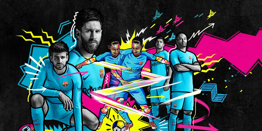 FCBarcelona's tweet photo. 🔵🔴 @FCBarcelona  Away Kit 2017/18
👕 The shirt never sleeps https://t.co/DT6nbLrXRo