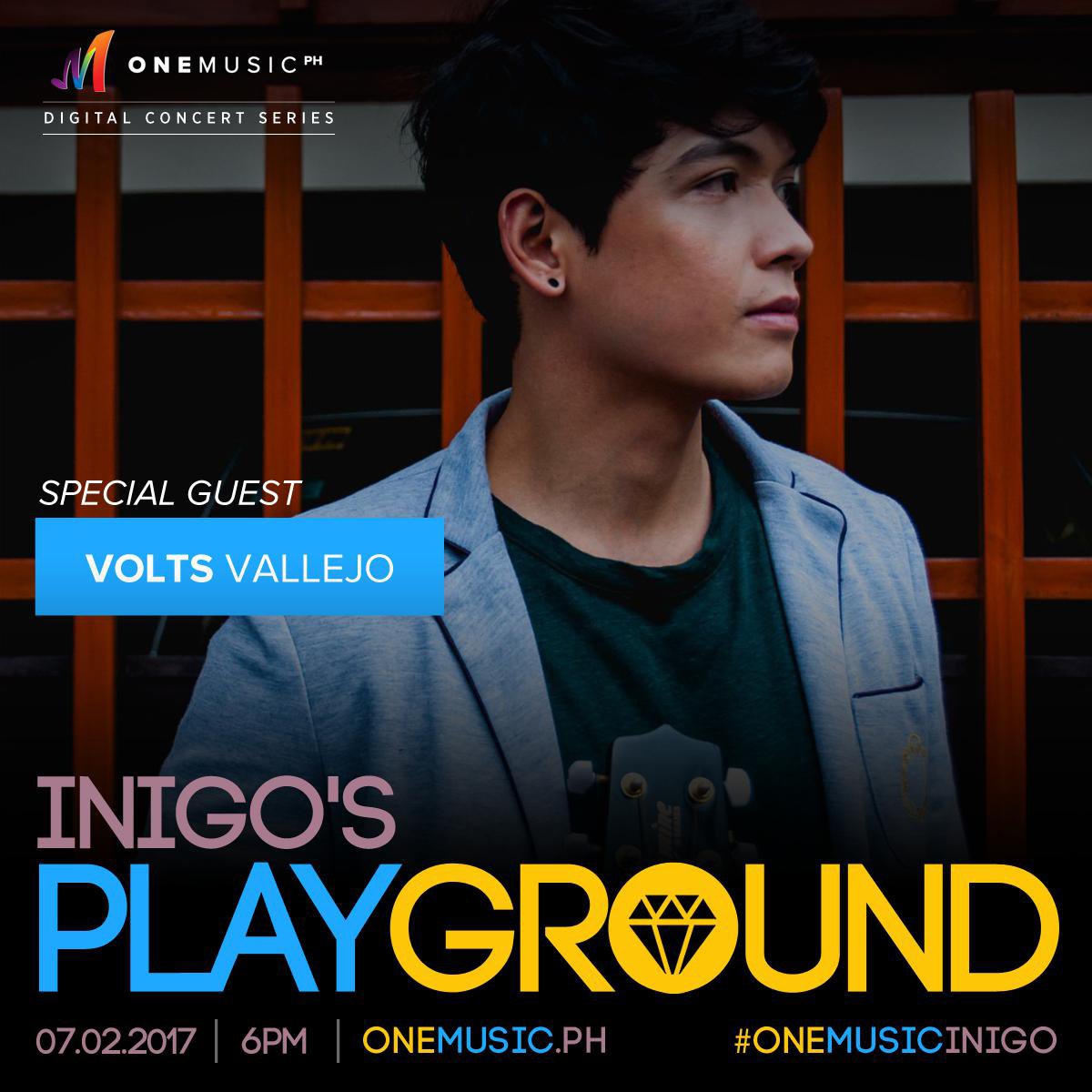 OneMusicPH's tweet photo. .@voltsvallejo will be serenading us tomorrow at Inigo's Plaground.  Register now for FREE👉 https://t.co/UK4kujg0Rp
#OneMusicInigo https://t.co/C4FQQqDbPe