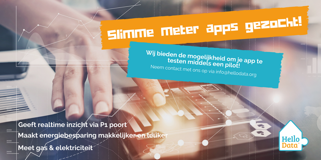 #slimmemeter #apps gezocht! Ontwikkel jij een app op basis van slimme meter data? Neem contact met ons op via info@hellodata.org
