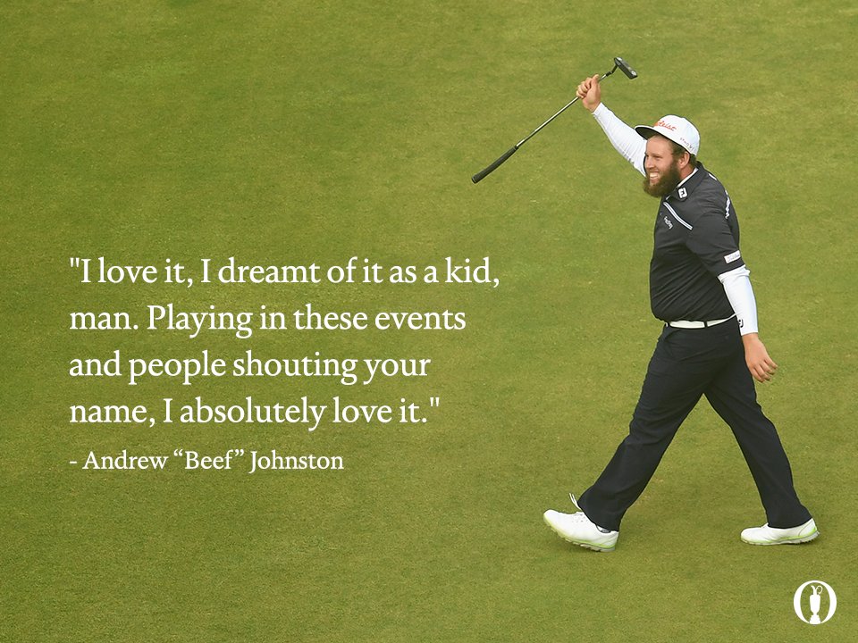 TheOpen's tweet photo. We can't wait to see the next chapter in @BeefGolf's Open story. 🍔https://t.co/wv9fl8YaoF https://t.co/g10RveQORb