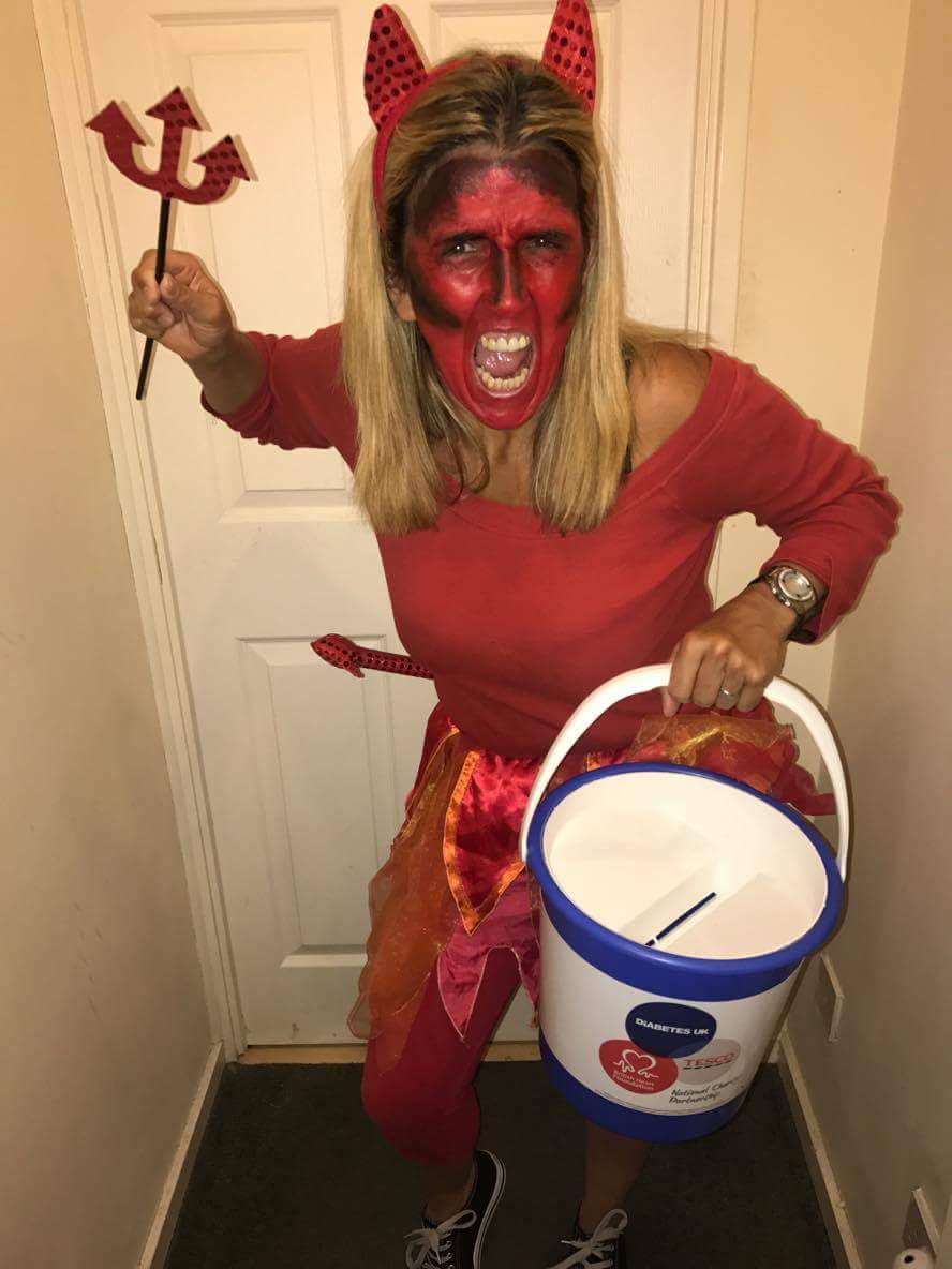 Day 21 I'm a Devil 👿 Things are hotting up #108daysfancydress #ThursdayThoughts #fancydress justgiving.com/joanne-payne21 #Tesco #BHF #diabetes