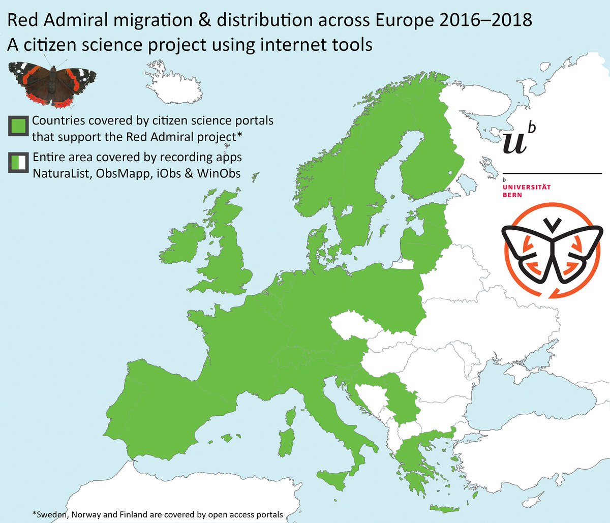 insectmigration's tweet photo. We are thrilled by the support we receive from #CitizenScience projects across Europe for our #RedAdmiral study >https://t.co/8pqx4UKtG3 https://t.co/TchUek8cAM