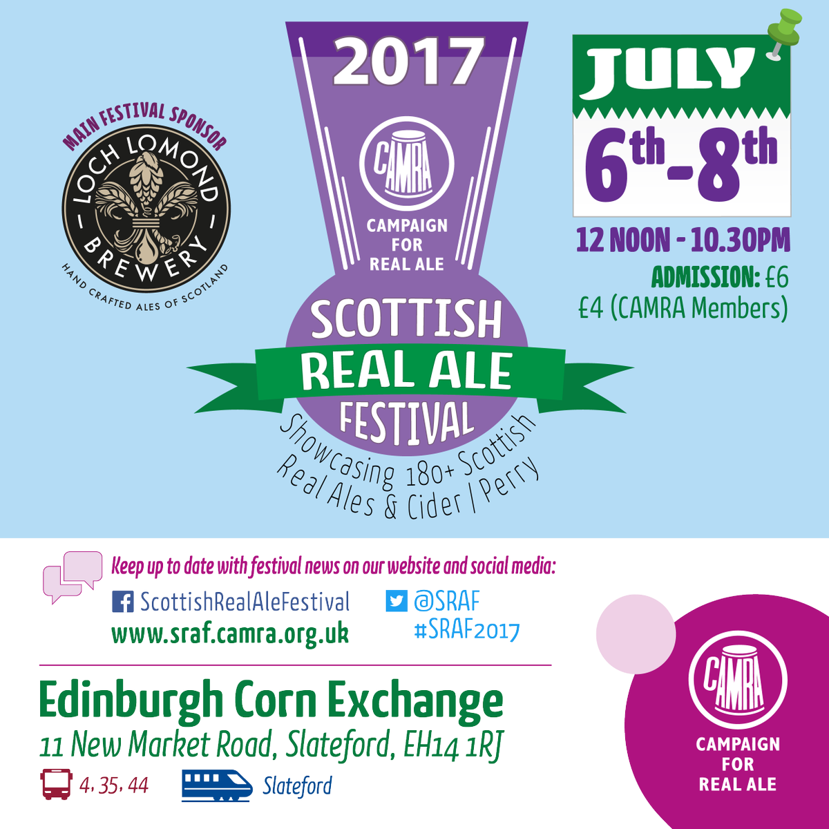 Only 7 days to go until <a href="/SRAF/">ScottishRealAleFest</a> will we see you at @Ed_CornExchange next Thursday? or Friday? or Saturday? 🍺🍺😀