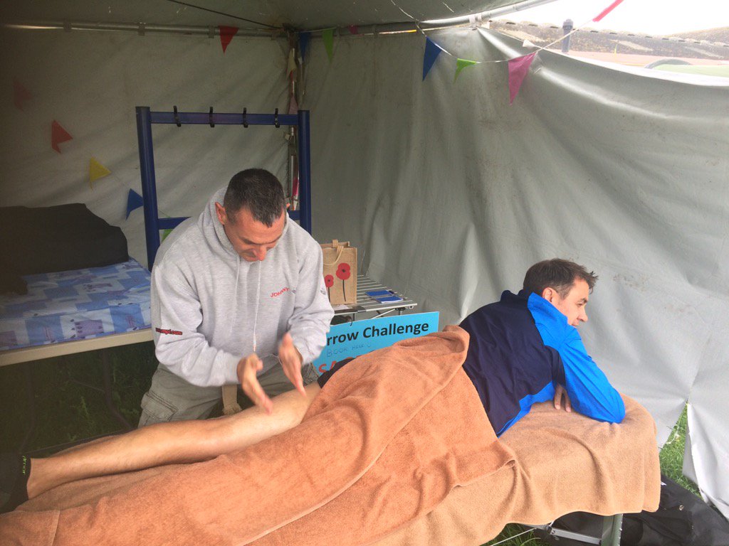 TreesTreatments's tweet photo. 10 marathons in 10 days, day 1. Pre event massage @theCSSM @UK_STA @SuffolkFire  Good luck firefighter Paul Shattock https://t.co/iPxVX9AgCg