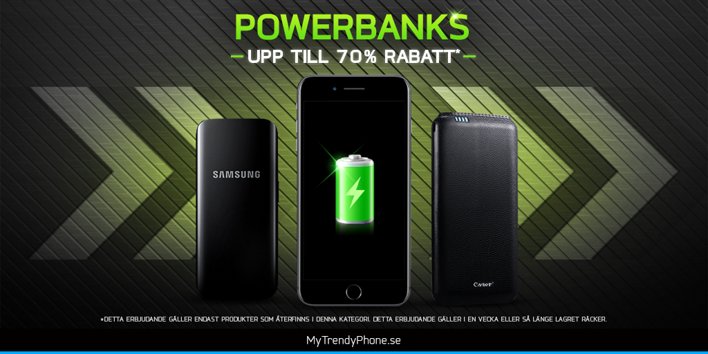 MyTrendyPhoneSe's tweet photo. #powerbank är ett måste för alla som har med mobilen hela tiden. Ladda upp varsomhelst! Nu upp till 70% rabatt. #rea
https://t.co/8nu8uUM5Lk https://t.co/fHzRcmO5iz