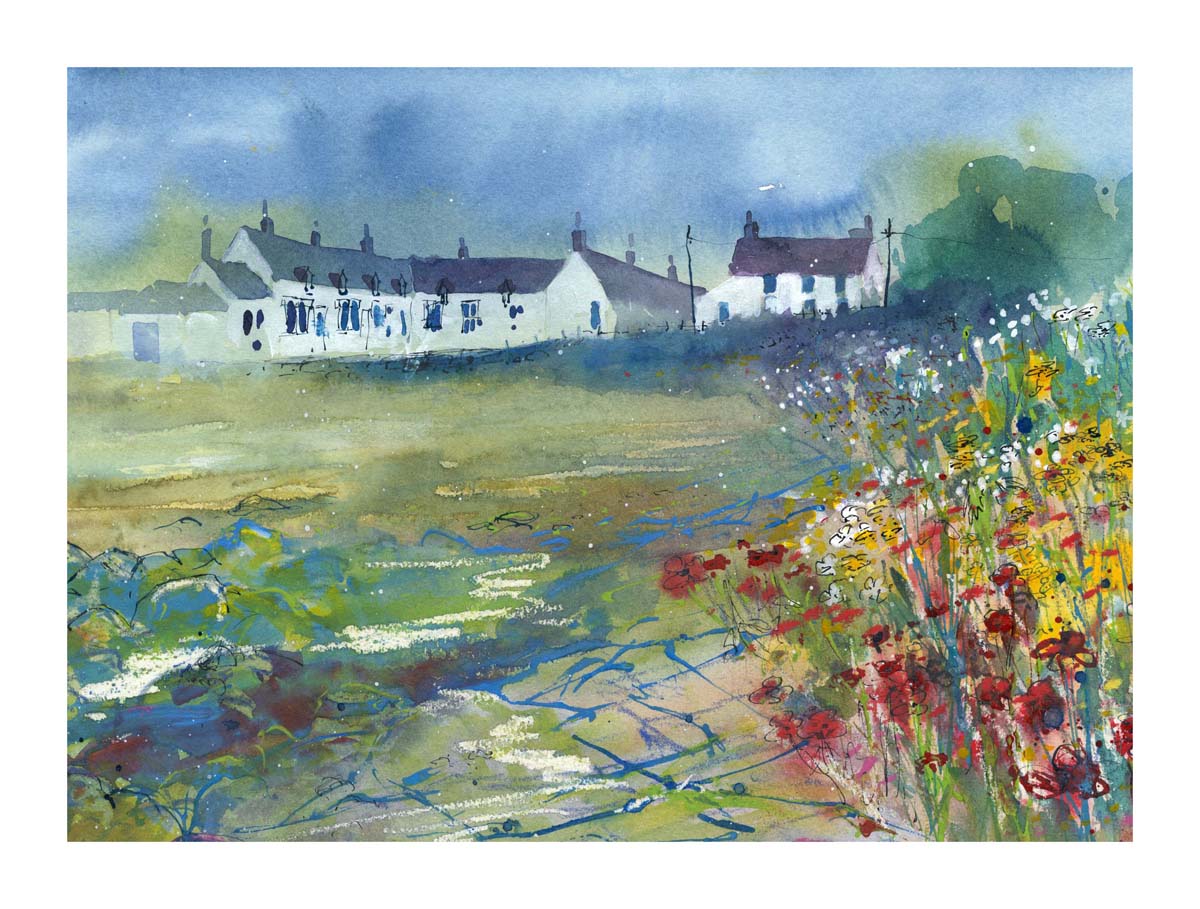Wild Flowers at Newton Village by Roy Francis Kirton ow.ly/Q65IZ #Art #Northumberland